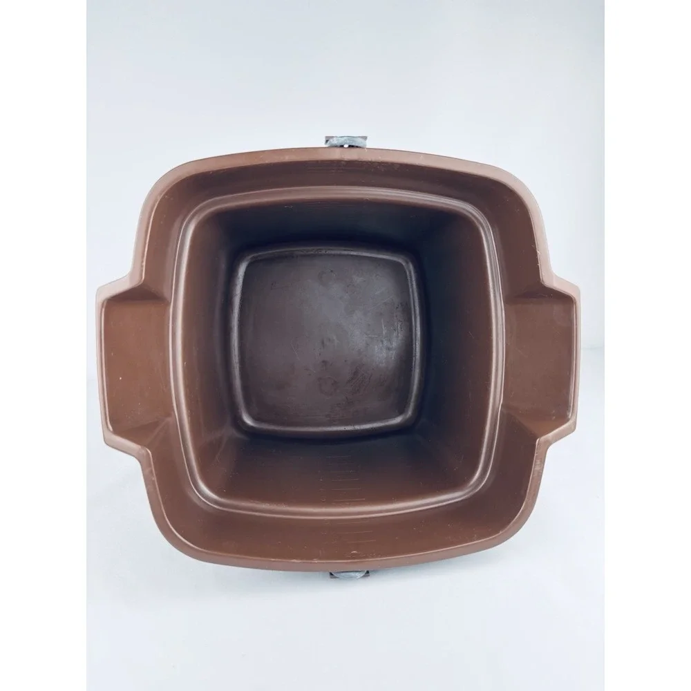 Vintage 1983 Rubbermaid Roughneck Bucket Chocolate Brown 12 Qt No 2964 Label